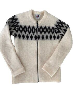 Icewear Iceland Wool Zip Cardigan Womens S Nordic Fair Isle